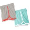 imageAmazon Essentials Girls and Toddlers Active Running Shorts Pack of 2Aqua BlueGrey
