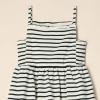 imageAmazon Essentials Girls and Toddlers Cotton Strappy Midi DressEcru Black French Stripe