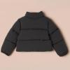 imageAmazon Essentials Girls and Toddlers Cropped FullZip Puffer Jacket Quilted Matte or Sherpa FleeceBlack