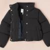 imageAmazon Essentials Girls and Toddlers Cropped FullZip Puffer Jacket Quilted Matte or Sherpa FleeceBlack