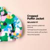 imageAmazon Essentials Girls and Toddlers Cropped FullZip Puffer Jacket Quilted Matte or Sherpa FleeceGeo Camo