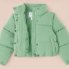 imageAmazon Essentials Girls and Toddlers Cropped FullZip Puffer Jacket Quilted Matte or Sherpa FleeceSage Green