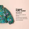 imageAmazon Essentials Girls and Toddlers Cropped FullZip Puffer Jacket Quilted Matte or Sherpa FleeceTexture Splatter