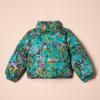 imageAmazon Essentials Girls and Toddlers Cropped FullZip Puffer Jacket Quilted Matte or Sherpa FleeceTexture Splatter
