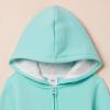 imageAmazon Essentials Girls and Toddlers Fleece ZipUp Hoodie Sweatshirt  Discontinued ColorsAqua Blue
