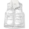 imageAmazon Essentials Girls and Toddlers Heavyweight Puffer VestMetallic Silver