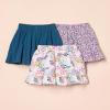 imageAmazon Essentials Girls and Toddlers Knit Skorts with Elastic Waist and Builtin Breathable Shorts Pack of 3Navy Floral