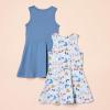 imageAmazon Essentials Girls and Toddlers Knit Sleeveless Tank Play Dress Pack of 2BlueButterflies