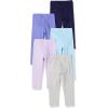 imageAmazon Essentials Girls and Toddlers Leggings MultipacksAqua BlueGreyLilacNavyPurple