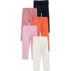 imageAmazon Essentials Girls and Toddlers Leggings MultipacksBlackBlushIvoryOrangePink