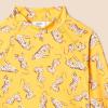 imageAmazon Essentials Girls and Toddlers Long Sleeve Rashguard TShirtGolden Yellow Beige Leopard