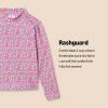 imageAmazon Essentials Girls and Toddlers Long Sleeve Rashguard TShirtLilac Hot Pink Posey Floral