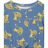 imageAmazon Essentials Girls and Toddlers LongSleeve Elastic Waist TShirt DressBlue CatYellow Floral