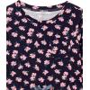 imageAmazon Essentials Girls and Toddlers LongSleeve Elastic Waist TShirt DressBlue FloralNavy