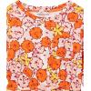 imageAmazon Essentials Girls and Toddlers LongSleeve Elastic Waist TShirt DressOrange DitsyPink Floral