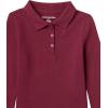 imageAmazon Essentials Girls and Toddlers LongSleeve Interlock Polo Shirts MultipacksBurgundy