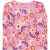 imageAmazon Essentials Girls and Toddlers LongSleeve Knit Thermal TShirt Pack of 3PurpleFolk Floral