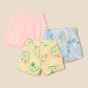 imageAmazon Essentials Girls and Toddlers PullOn Shorts Pack of 3PinkTropical Fruit