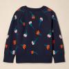 imageAmazon Essentials Girls and Toddlers Pullover Crewneck SweaterDark Navy Flower Stems