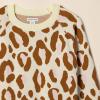 imageAmazon Essentials Girls and Toddlers Pullover Crewneck SweaterIvory Leopard