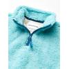 imageAmazon Essentials Girls and Toddlers Sherpa Fleece QuarterZip JacketAqua Blue