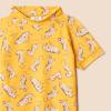 imageAmazon Essentials Girls and Toddlers Short Sleeve Rashguard TShirtGolden Yellow Beige Leopard