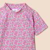 imageAmazon Essentials Girls and Toddlers Short Sleeve Rashguard TShirtLilac Hot Pink Posey Floral