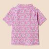 imageAmazon Essentials Girls and Toddlers Short Sleeve Rashguard TShirtLilac Hot Pink Posey Floral