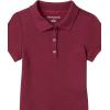 imageAmazon Essentials Girls and Toddlers Short Sleeve Uniform Interlock Polo Shirt MultipacksBurgundy