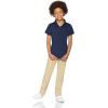 imageAmazon Essentials Girls and Toddlers Short Sleeve Uniform Interlock Polo Shirt MultipacksNavy