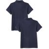imageAmazon Essentials Girls and Toddlers Short Sleeve Uniform Interlock Polo Shirt MultipacksNavy