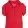 imageAmazon Essentials Girls and Toddlers Short Sleeve Uniform Interlock Polo Shirt MultipacksRed