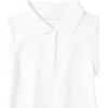 imageAmazon Essentials Girls and Toddlers Short Sleeve Uniform Interlock Polo Shirt MultipacksWhiteGrey Heather