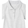 imageAmazon Essentials Girls and Toddlers Short Sleeve Uniform Interlock Polo Shirt MultipacksWhiteGrey Heather