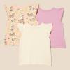 imageAmazon Essentials Girls and Toddlers Sleeveless Ruffle TShirt Pack of 3BadgesUnicornWander