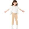 imageAmazon Essentials Girls and Toddlers Uniform FlatFront Chino Pants Pack of 3Khaki Brown