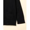 imageAmazon Essentials Girls and Toddlers Uniform Slim Fit Crewneck Cardigan SweaterBlack