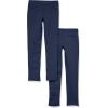 imageAmazon Essentials Girls and Toddlers Uniform Slim Fit PonteKnit Pant Pack of 2Navy