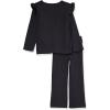 imageAmazon Essentials Girls and Toddlers WideRib Outfit Set Pack of 2Black