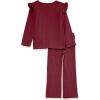 imageAmazon Essentials Girls and Toddlers WideRib Outfit Set Pack of 2Dark Red
