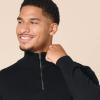 imageAmazon Essentials Mens 100 Cotton QuarterZip SweaterBlack