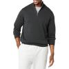 imageAmazon Essentials Mens 100 Cotton QuarterZip SweaterCharcoal Heather