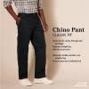 imageAmazon Essentials Mens ClassicFit WrinkleResistant FlatFront Chino Pant Available in Big ampamp TallBlack