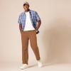 imageAmazon Essentials Mens ClassicFit WrinkleResistant FlatFront Chino Pant Available in Big ampamp TallDark Khaki Brown