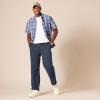imageAmazon Essentials Mens ClassicFit WrinkleResistant FlatFront Chino Pant Available in Big ampamp TallNavy