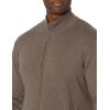 imageAmazon Essentials Mens FullZip Cotton SweaterBrown Heather