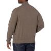 imageAmazon Essentials Mens FullZip Cotton SweaterBrown Heather