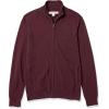 imageAmazon Essentials Mens FullZip Cotton SweaterBurgundy