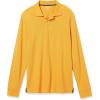 imageAmazon Essentials Mens Long Sleeve Polo Shirt with Collar RegularFit PiqueDark Yellow