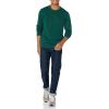 imageAmazon Essentials Mens LongSleeve Crewneck Sweater 100 Cotton Big ampamp Tall Options AvailableDark Green
